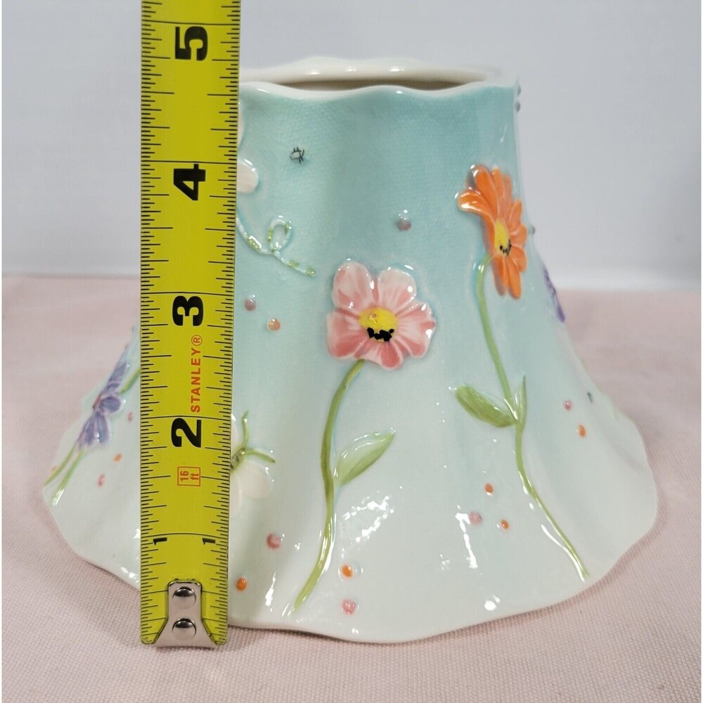 Yankee Candle Large Jar Shade Topper Blue 3D Dragonflies Floral Cottagecore - Picture 9 of 9
